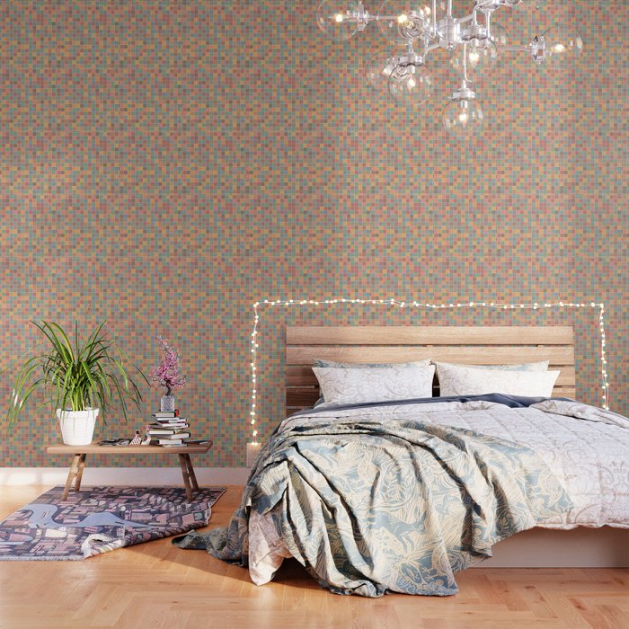 Geometric retro colorful pattern Wallpaper