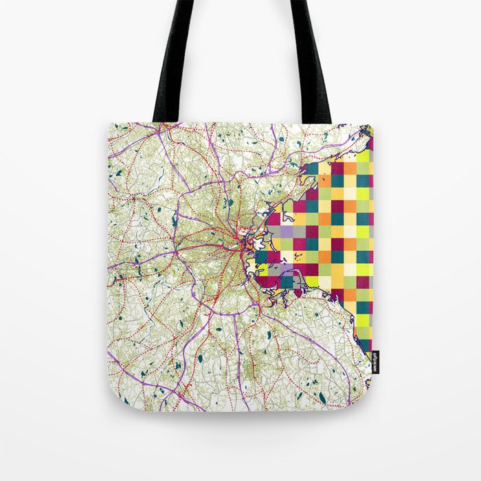 Boston 's pop urban map Tote Bag