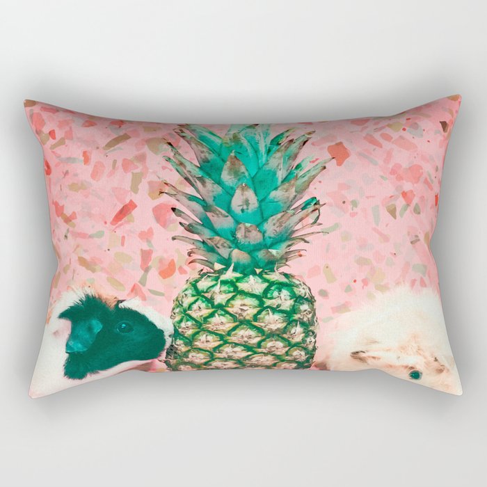 Guinea pig and pineapple Rectangular Pillow