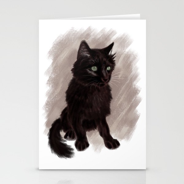 Black cat Stationery Cards