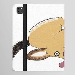 Puppy happily lying on their back iPad Folio Case