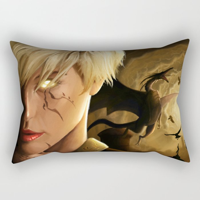 Dragon Rider Rectangular Pillow