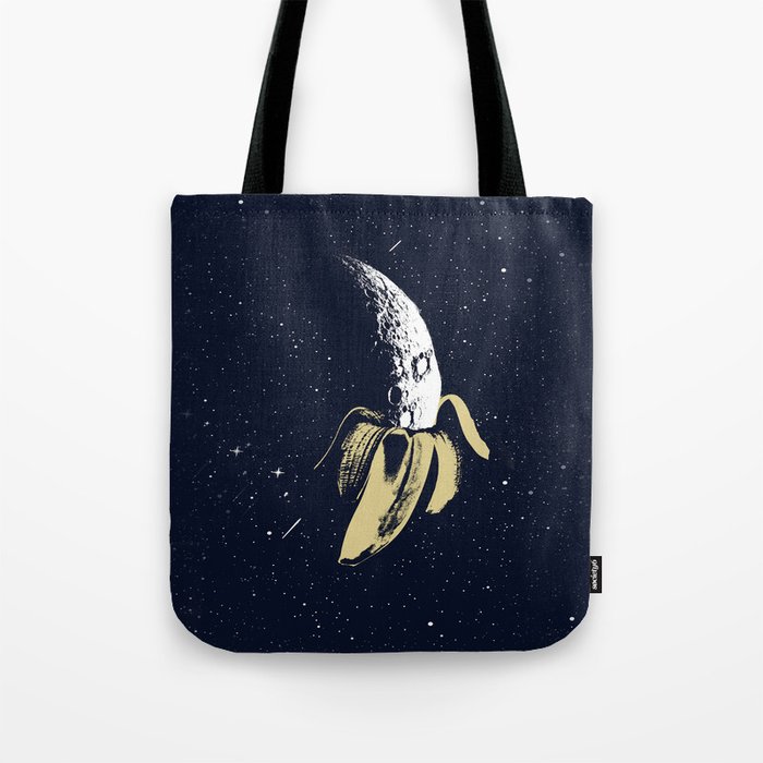 Banana moon at the night sky Tote Bag