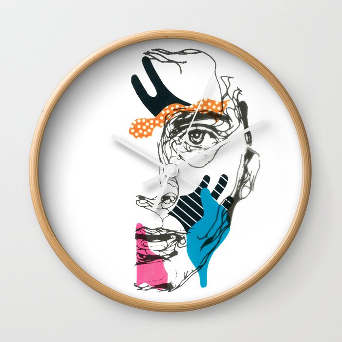Collage Face Wall Clock