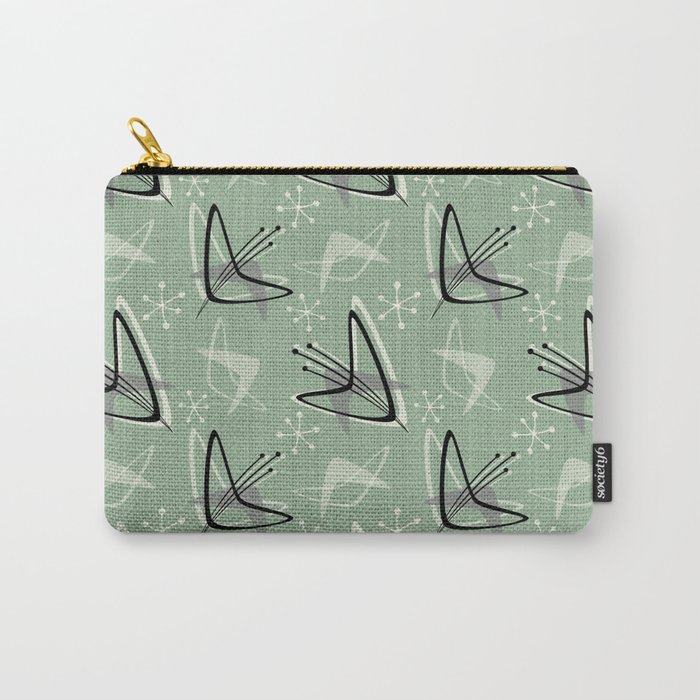 Cosmic Tulips on Green Carry-All Pouch