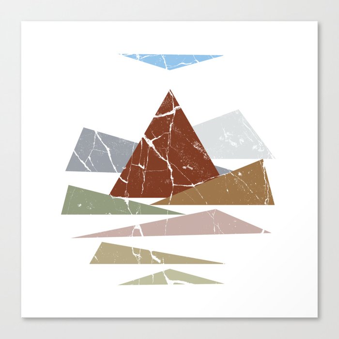 Triangle mountains Canvas Print