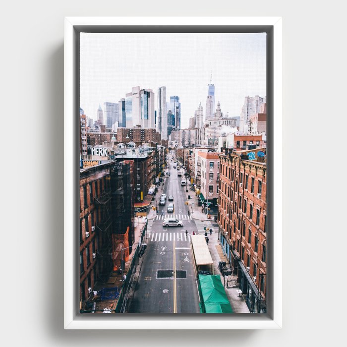 Lower Manhattan Framed Canvas
