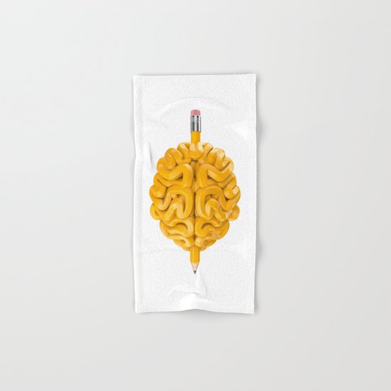 Pencil Brain Hand & Bath Towel