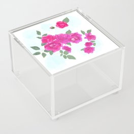 Fuchsia Roses Acrylic Box