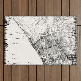 USA, Oceanside. City Map Drawing Outdoor Rug