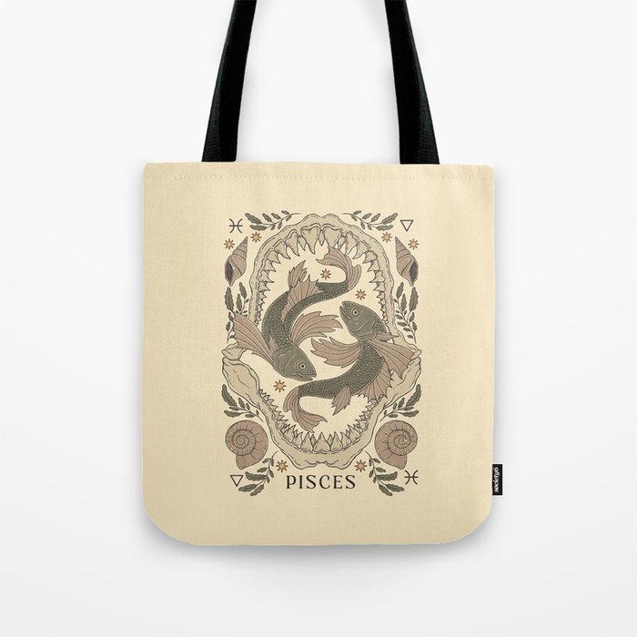Pisces, The Fishes Tote Bag