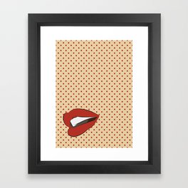 Pop art lips Framed Art Print