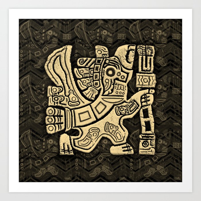 Aztec Eagle Warrior Art Print