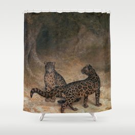 Clouded Leopards Shower Curtain