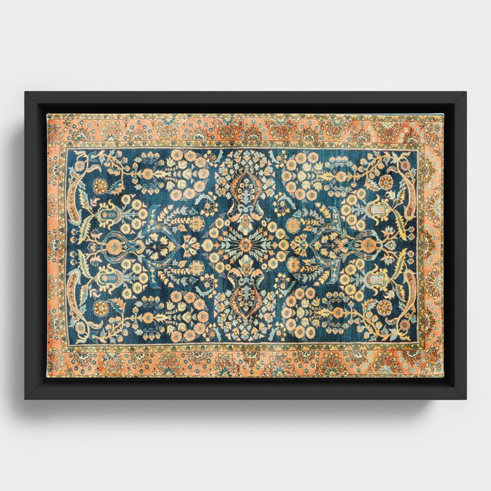 Sarouk  Antique West Persian Rug Print Framed Canvas