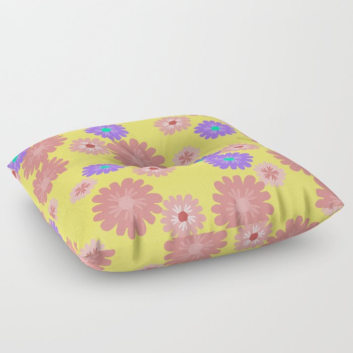 Floral Texture Background Floor Pillow