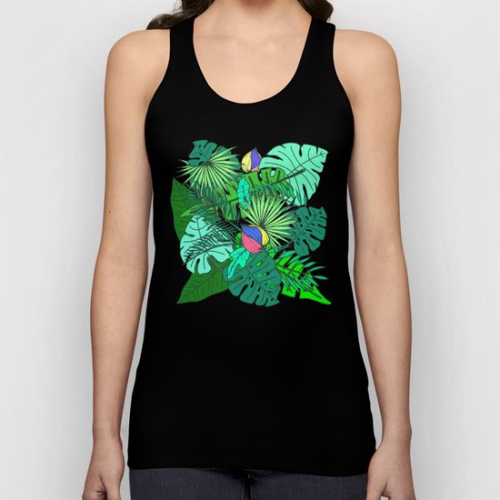 TROPICAL GARDEN (abstract collage) Unisex Tank Top