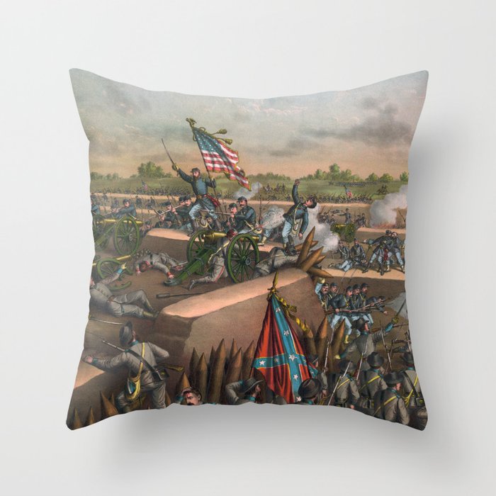 The Fall of Petersburg - Civil War - 1865 Throw Pillow