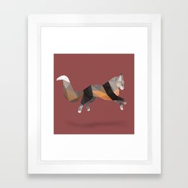 Silver Cross Fox. Framed Art Print | Digital, Animal, Illustration, Nature 
