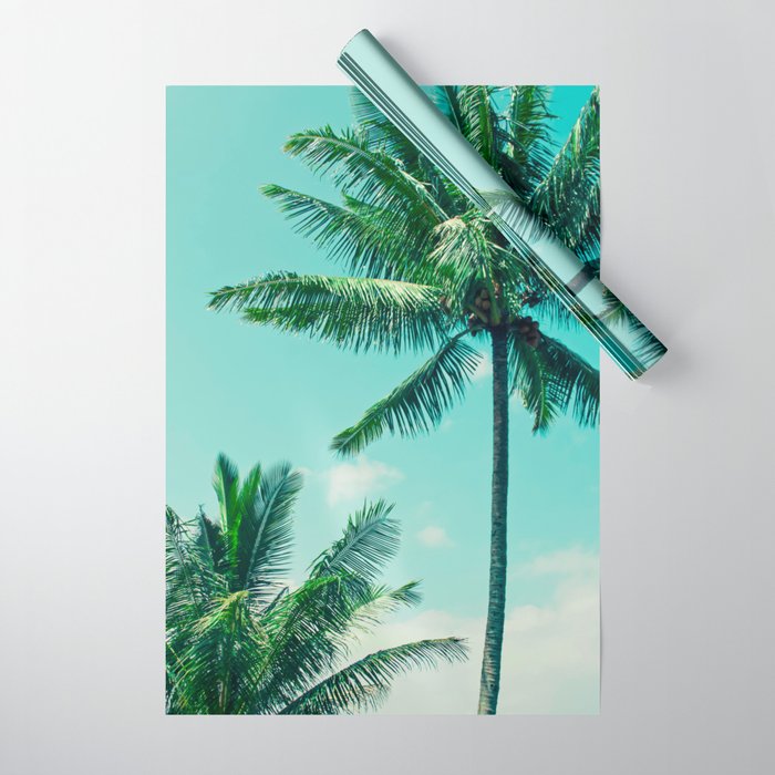 Keanae Tropical Summer Palm Trees Maui Hawaii Wrapping Paper