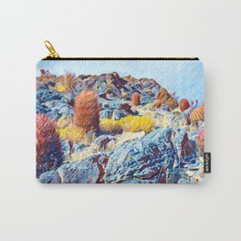 Happy Cacti Desert Painting Carry-All Pouch | Bright, Desert, Colorful, Watercolor, Modern, Cactus, Digital, Nature, Plants, Bold 