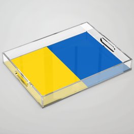Blue and Yellow Flag Vertical Acrylic Tray