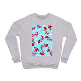 Slashes and Shapes Abstract Turquoise and Pink Crewneck Sweatshirt