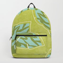 Grean Tea Leaves Pattern Backpack