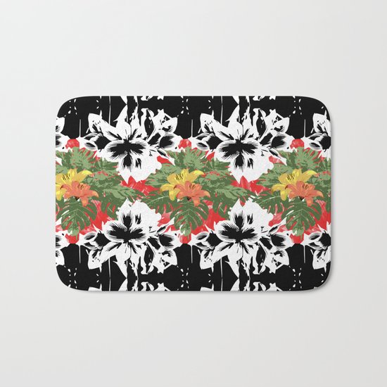 Flower Stamp Bath Mat