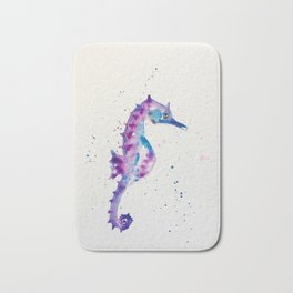 sea horse watercolor Bath Mat | Purpledecor, Beachhomedecor, Beachtheme, Painting, Homedecor, Beach, Seatheme, Seahorsehomedecor, Watercolor, Oceanfishdecor 