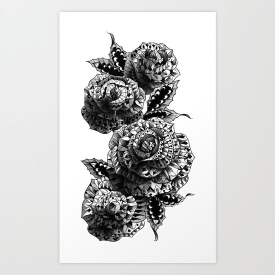 Four Roses Art Print