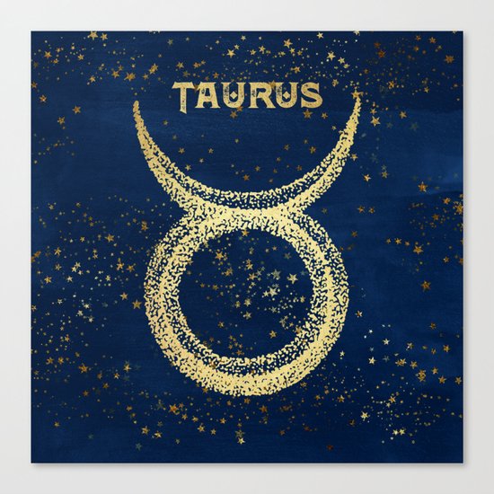 Taurus Zodiac Sign Canvas Print