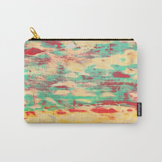 Wooden Pattern Carry-All Pouch