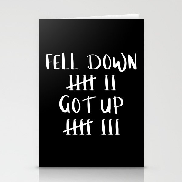 Fell Down 7 Got Up 8 Motivational Stationery Cards