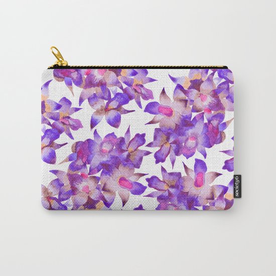 Vintage Floral Violet Carry-All Pouch