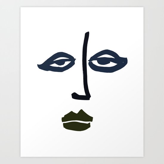 Simple Face Art Print