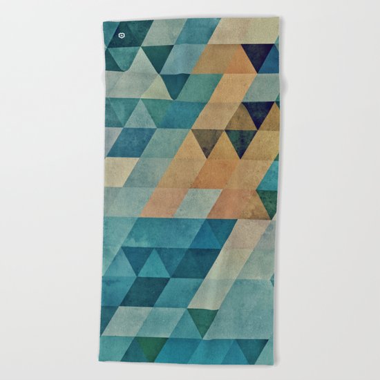 vyntyge pwwdr Beach Towel