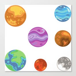 solar system planets pattern pack  Canvas Print
