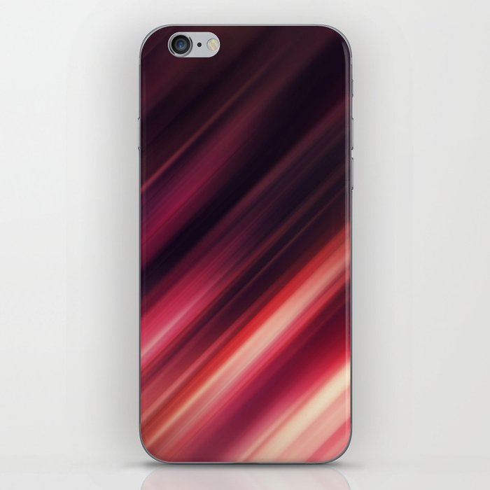 Merune, Black, Red abstract Glitch Design  iPhone Skin