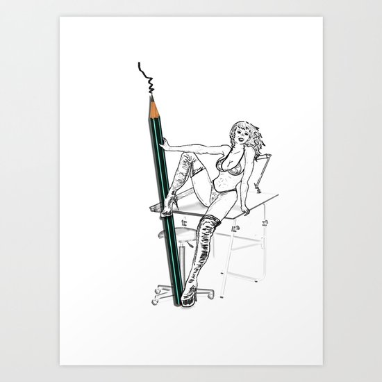 what a big pencil you have Art Print