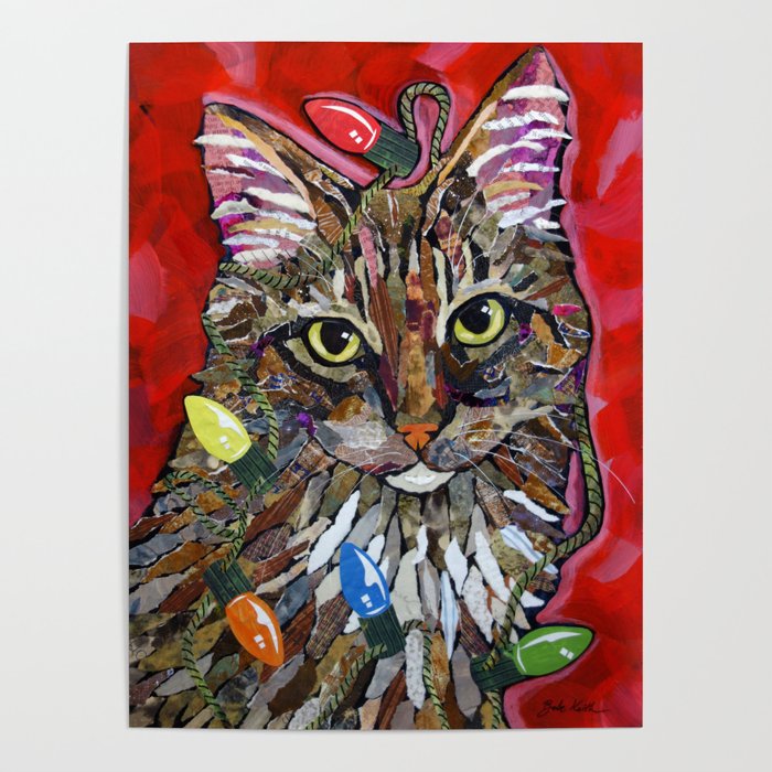 Christmas Cat Poster