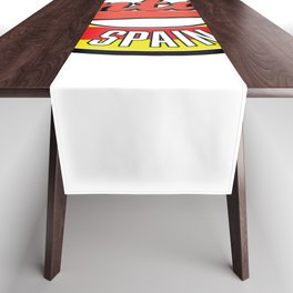 Girona spain vintage style logo Table Runner