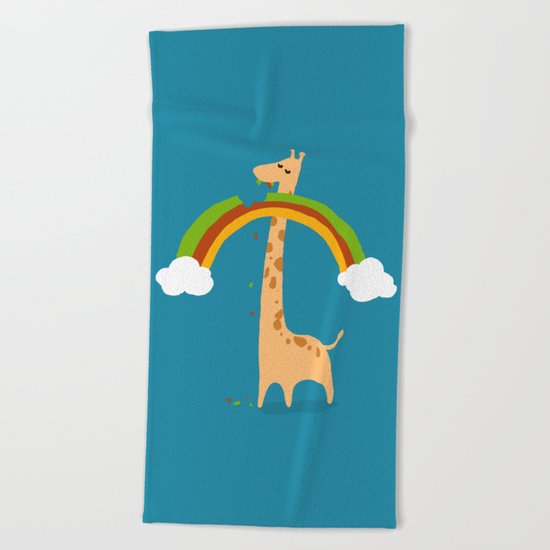 Taste of Happiness Rainbow Beach Towel