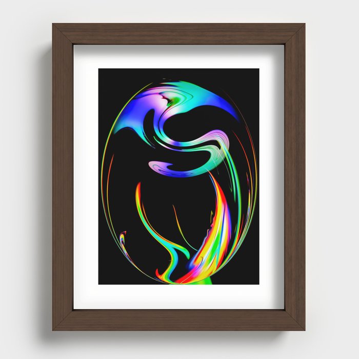 Abstract Perfection 13 Fire Recessed Framed Print