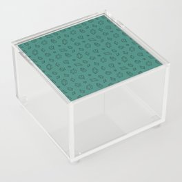 Green Blue and Black Gems Pattern Acrylic Box