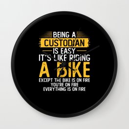 Being A Custodian Cleaning Custodian Janitor Wall Clock | School, Nice, Idea, Appreciation, Janitor, National, Gift, Cleaning, Day, Whisperer 