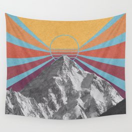 Retro Mountain Sunburst / K2 Wall Tapestry
