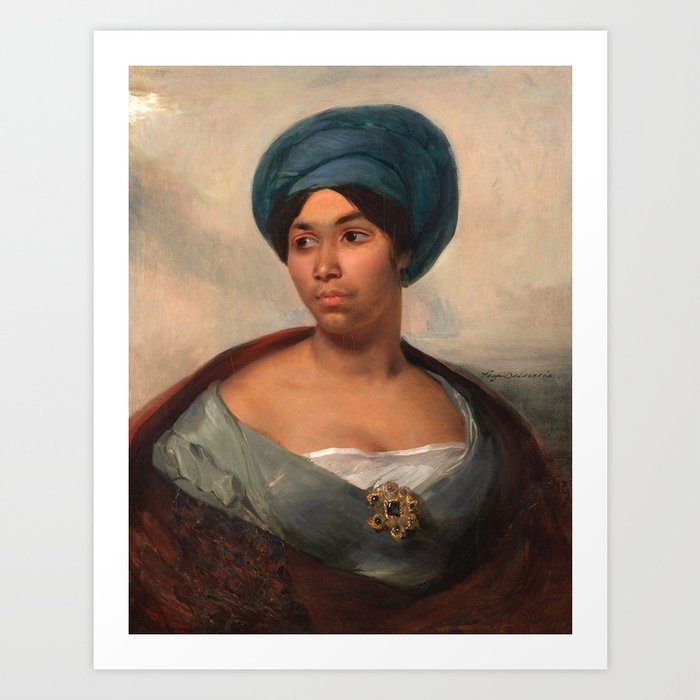 Eugène Delacroix "Women in a Blue Turban" Art Print