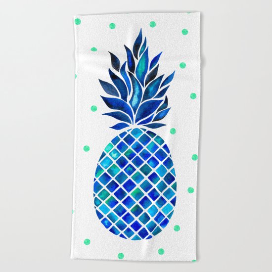 Maritime Pineapple Beach Towel