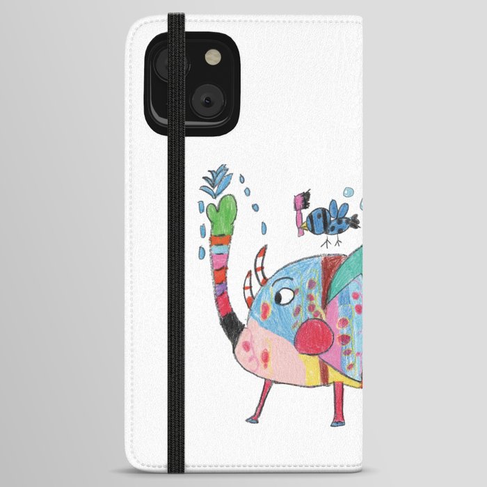 wash a colorful elephant iPhone Wallet Case
